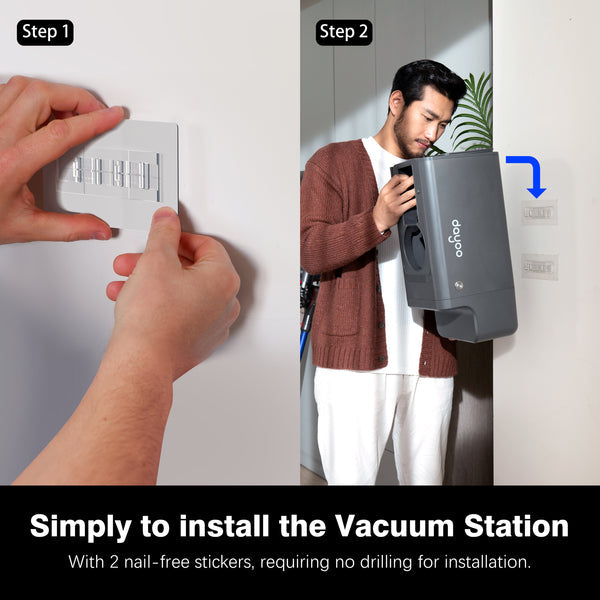 VacuMate-Self-Empty Station for Dyson V8 Stick Vacuum, Dust Collector Prevent Flying Dust, Hand-Free Trash Collection with 1000W Power Suction - DAYOOSMART